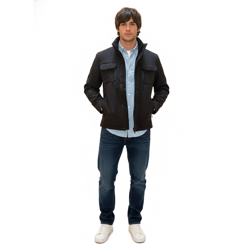 Michael Kors Men's Black Soft Shell Jacket Small | Zip Front